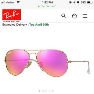 RayBans, hot pink and gold
